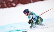 26 January 2023; Eábha McKenna of Ireland competing in the girls giant slalom event during day three of the 2023 Winter European Youth Olympic Festival at Friuli-Venezia Giulia in Udine, Italy. Photo by Eóin Noonan/Sportsfile