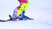 26 January 2023; A detailed view of ski boots and ski's during the girls giant slalom event during day three of the 2023 Winter European Youth Olympic Festival at Friuli-Venezia Giulia in Udine, Italy. Photo by Eóin Noonan/Sportsfile