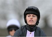 26 January 2023; Jockey Georgie Benson before the Connolly's RED MILLS Irish EBF Ladies Auction Maiden Hurdle at Gowran Park in Kilkenny. Photo by Seb Daly/Sportsfile