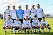 27 January 2023; The Dundalk team, back row, from left, Hayden Muller, Connor Malley, goalkeeper Nathan Sheppard, Andy Boyle, Greg Sloggett, Louis Annesley. Front row, from left, Patrick Hoban, Alfie Lewis, Cameron Elliott, Archie Davies and Ryan O'Kane before the Pre-Season Friendly match between Cork City and Dundalk at the FAI National Training Centre in Abbotstown, Dublin. Photo by Ben McShane/Sportsfile