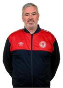 27 January 2023; General manager Anthony Delaney poses for a portrait during a St Patrick's Athletic squad portrait session at Richmond Park in Dublin. Photo by Stephen McCarthy/Sportsfile