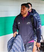 28 January 2023; Malakai Fekitoa of Munster arrives before the United Rugby Championship match between Benetton and Munster at Stadio Monigo in Treviso, Italy. Photo by Roberto Bregani/Sportsfile