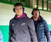 28 January 2023; Fineen Wycherley of Munster arrives before the United Rugby Championship match between Benetton and Munster at Stadio Monigo in Treviso, Italy. Photo by Roberto Bregani/Sportsfile