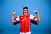 27 January 2023; Chris Forrester poses for a portrait during a St Patrick's Athletic squad portrait session at Richmond Park in Dublin. Photo by Stephen McCarthy/Sportsfile