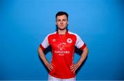 27 January 2023; Jay McClelland poses for a portrait during a St Patrick's Athletic squad portrait session at Richmond Park in Dublin. Photo by Stephen McCarthy/Sportsfile