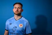 27 January 2023; Goalkeeper Danny Rogers poses for a portrait during a St Patrick's Athletic squad portrait session at Richmond Park in Dublin. Photo by Stephen McCarthy/Sportsfile