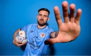 27 January 2023; Goalkeeper Danny Rogers poses for a portrait during a St Patrick's Athletic squad portrait session at Richmond Park in Dublin. Photo by Stephen McCarthy/Sportsfile