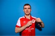 27 January 2023; Mark Dovle poses for a portrait during a St Patrick's Athletic squad portrait session at Richmond Park in Dublin. Photo by Stephen McCarthy/Sportsfile