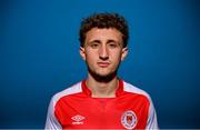27 January 2023; Sam Curtis poses for a portrait during a St Patrick's Athletic squad portrait session at Richmond Park in Dublin. Photo by Stephen McCarthy/Sportsfile