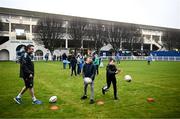 28 January 2023; Leinster supporters in the Bank of Ireland family fun zone before the United Rugby Championship match between Leinster and Cardiff at RDS Arena in Dublin. Photo by Harry Murphy/Sportsfile