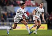 27 January 2023; Billy Burns, left, and James Hume of Ulster during the United Rugby Championship match between Ulster and DHL Stormers at Kingspan Stadium in Belfast. Photo by Ramsey Cardy/Sportsfile