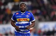 27 January 2023; Scarra Ntubeni of DHL Stormers during the United Rugby Championship match between Ulster and DHL Stormers at Kingspan Stadium in Belfast. Photo by Ramsey Cardy/Sportsfile