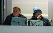 28 January 2023; Dublin analyst Chris Farrell and selector Pat Gilroy, right, during the Allianz Football League Division 2 match between Dublin and Kildare at Croke Park in Dublin. Photo by Stephen McCarthy/Sportsfile