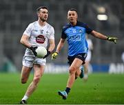 28 January 2023; Kevin Flynn of Kildare in action against Cormac Costello of Dublin during the Allianz Football League Division 2 match between Dublin and Kildare at Croke Park in Dublin. Photo by Stephen Marken/Sportsfile