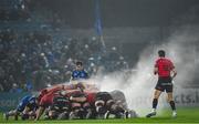 28 January 2023; A general view of a scrum during the United Rugby Championship match between Leinster and Cardiff at RDS Arena in Dublin. Photo by Harry Murphy/Sportsfile