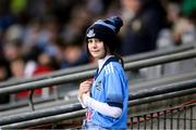 28 January 2023; A Dublin supporter during the Allianz Football League Division 2 match between Dublin and Kildare at Croke Park in Dublin. Photo by Stephen McCarthy/Sportsfile