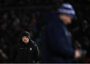 28 January 2023; Conor McManus of Monaghan and Monaghan manager Vinny Corey during the Allianz Football League Division 1 match between Monaghan and Armagh at St Mary's Park in Castleblayney, Monaghan. Photo by Ramsey Cardy/Sportsfile