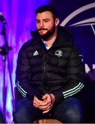 28 January 2023; Robbie Henshaw of Leinster during a Fan Q&A Session in the Fan Zone before the United Rugby Championship match between Leinster and Cardiff at RDS Arena in Dublin. Photo by Ben McShane/Sportsfile