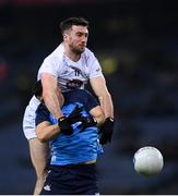 28 January 2023; Kevin Flynn of Kildare and Colin Basquel of Dublin during the Allianz Football League Division 2 match between Dublin and Kildare at Croke Park in Dublin. Photo by Stephen McCarthy/Sportsfile