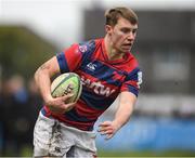 28 January 2023; Noah Sheridan of Clontarf during the Energia All-Ireland League Division 1A match between Terenure College and Clontarf at Lakelands Park in Dublin. Photo by Matt Browne/Sportsfile
