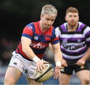28 January 2023; Angus Lloyd of Clontarf during the Energia All-Ireland League Division 1A match between Terenure College and Clontarf at Lakelands Park in Dublin. Photo by Matt Browne/Sportsfile