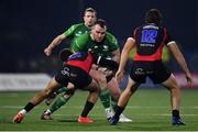 28 January 2023; Peter Dooley of Connacht is tackled by Jordan Hendrikse of Emirates Lions during the United Rugby Championship match between Connacht and Emirates Lions at The Sportsground in Galway. Photo by Seb Daly/Sportsfile