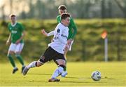 27 January 2023; Alfie Lewis of Dundalk during the Pre-Season Friendly match between Cork City and Dundalk at the FAI National Training Centre in Abbotstown, Dublin. Photo by Ben McShane/Sportsfile