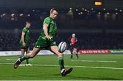 28 January 2023; Jack Carty of Connacht during the United Rugby Championship match between Connacht and Emirates Lions at The Sportsground in Galway. Photo by Seb Daly/Sportsfile