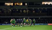 28 January 2023; Connacht players before the United Rugby Championship match between Connacht and Emirates Lions at The Sportsground in Galway. Photo by Seb Daly/Sportsfile