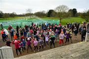 29 January 2023; Participants pictured at Newbridge House in Donabate, Dublin, parkrun Ireland in partnership with Vhi, expanded their range of junior events to 29 with the introduction of the Newbridge House junior parkrun, Co Dublin on Sunday morning. Junior parkruns are 2km long and cater for 4 to 14-year olds, free of charge providing a fun and safe environment for children to enjoy exercise. To register for a parkrun near you visit www.parkrun.ie. Photo by Harry Murphy/Sportsfile