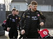 29 January 2023; Cathal McShane of Tyrone arrives before the Allianz Football League Division 1 match between Roscommon and Tyrone at Dr Hyde Park in Roscommon. Photo by Seb Daly/Sportsfile