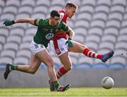29 January 2023; Steven Sherlock of Cork in action against Donal Keogan of Meath during the Allianz Football League Division 2 match between Cork and Meath at Páirc Ui Chaoimh in Cork. Photo by Piaras Ó Mídheach/Sportsfile