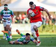 28 January 2023; Jack O’Sullivan of Munster during the United Rugby Championship match between Benetton and Munster at Stadio Monigo in Treviso, Italy. Photo by Roberto Bregani/Sportsfile