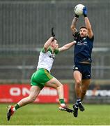 29 January 2023; Micheál Burns of Kerry in action against Caolan McColgan of Donegal during the Allianz Football League Division 1 match between Donegal and Kerry at MacCumhaill Park in Ballybofey, Donegal. Photo by Ramsey Cardy/Sportsfile