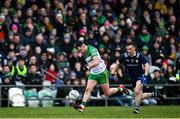 29 January 2023; Caolan McColgan of Donegal gets away from Paul Murphy of Kerry during the Allianz Football League Division 1 match between Donegal and Kerry at MacCumhaill Park in Ballybofey, Donegal. Photo by Ramsey Cardy/Sportsfile