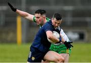 29 January 2023; Paul Murphy of Kerry is tackled by Patrick McBrearty of Donegal during the Allianz Football League Division 1 match between Donegal and Kerry at MacCumhaill Park in Ballybofey, Donegal. Photo by Ramsey Cardy/Sportsfile