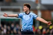 29 January 2023; Wilhelm De Klerk of St Michael's College during the Bank of Ireland Leinster Rugby Schools Senior Cup First Round match between St Michael’s College and Belvedere College at Energia Park in Dublin. Photo by Harry Murphy/Sportsfile