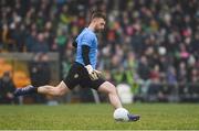 29 January 2023; Donegal goalkeeper Shaun Patton during the Allianz Football League Division 1 match between Donegal and Kerry at MacCumhaill Park in Ballybofey, Donegal. Photo by Ramsey Cardy/Sportsfile