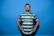 28 January 2023; Neil Farrugia poses for a portrait during a Shamrock Rovers squad portrait session at Roadstone Group Sports Club in Dublin. Photo by Stephen McCarthy/Sportsfile