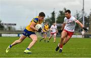 29 January 2023; Daire Cregg of Roscommon in action against Darren McCurry of Tyrone during the Allianz Football League Division 1 match between Roscommon and Tyrone at Dr Hyde Park in Roscommon. Photo by Seb Daly/Sportsfile