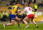 29 January 2023; Enda Smith of Roscommon in action against Peter Harte of Tyrone during the Allianz Football League Division 1 match between Roscommon and Tyrone at Dr Hyde Park in Roscommon. Photo by Seb Daly/Sportsfile