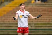 29 January 2023; Niall Devlin of Tyrone reacts during the Allianz Football League Division 1 match between Roscommon and Tyrone at Dr Hyde Park in Roscommon. Photo by Seb Daly/Sportsfile