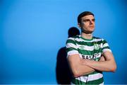 28 January 2023; Sean Gannon poses for a portrait during a Shamrock Rovers squad portrait session at Roadstone Group Sports Club in Dublin. Photo by Stephen McCarthy/Sportsfile