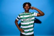 28 January 2023; Gideon Tetteh poses for a portrait during a Shamrock Rovers squad portrait session at Roadstone Group Sports Club in Dublin. Photo by Stephen McCarthy/Sportsfile