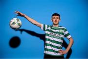 28 January 2023; Freddie Turley poses for a portrait during a Shamrock Rovers squad portrait session at Roadstone Group Sports Club in Dublin. Photo by Stephen McCarthy/Sportsfile