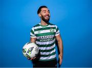 28 January 2023; Richie Towell poses for a portrait during a Shamrock Rovers squad portrait session at Roadstone Group Sports Club in Dublin. Photo by Stephen McCarthy/Sportsfile