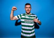 28 January 2023; Aaron Greene poses for a portrait during a Shamrock Rovers squad portrait session at Roadstone Group Sports Club in Dublin. Photo by Stephen McCarthy/Sportsfile