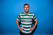 28 January 2023; Aaron Greene poses for a portrait during a Shamrock Rovers squad portrait session at Roadstone Group Sports Club in Dublin. Photo by Stephen McCarthy/Sportsfile