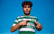 28 January 2023; Naj Razi poses for a portrait during a Shamrock Rovers squad portrait session at Roadstone Group Sports Club in Dublin. Photo by Stephen McCarthy/Sportsfile
