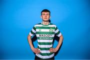 28 January 2023; Freddie Turley poses for a portrait during a Shamrock Rovers squad portrait session at Roadstone Group Sports Club in Dublin. Photo by Stephen McCarthy/Sportsfile